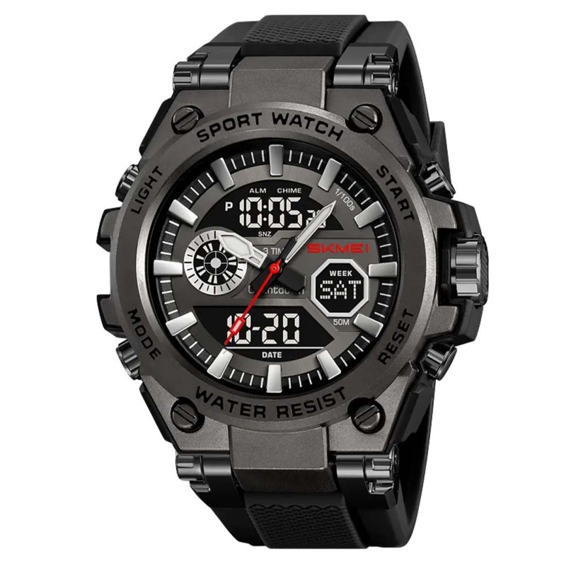 Reloj Hombre Skmei Tank Dual Digital 3 Horarios Multifunción 2417