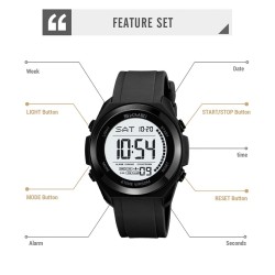 Reloj Hombre Skmei Digital Retroiluminado Multifunción Negro B - 2455