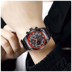 Reloj Hombre Skmei Engine Analógico Cronómetro Fechador Acero 9338