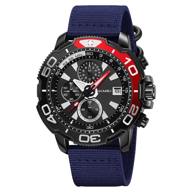 Reloj Hombre Skmei Adventure Analógico  Cronómetro Fecha Azul 9381