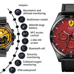 Reloj SmartWatch Skmei S245 Hombre Elegante IP67 Android iOS - Negro