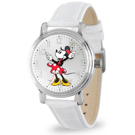Reloj Mujer Disney Minnie Mouse Analógico Casual Piel Blanco W002759
