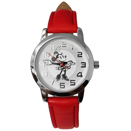 Reloj Mujer Disney Minnie Mouse Analógico Cuero Acero - DIS1582