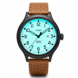 Reloj Hombre TIMEX Express Analogico Indiglo Correa Piel Camel