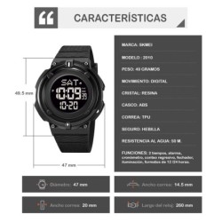 Reloj Skmei Dynamic Hombre Digital Dual Deportivo Multifunción 2010