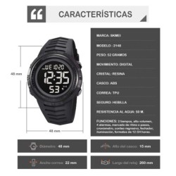 RelojSkmei North Hombre Digital Deportivo Dual 4 Alarmas Luz Led 2148