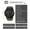Reloj Skmei Shadow Hombre Analógico Digital Deportivo Verde 2225