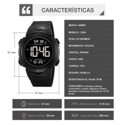 Reloj Skmei Focus Hombre Digital Deportivo Dual Multifunción 2304