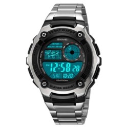 Reloj Skmei Terra Hombre Digital Deportivo Dual Luz LED Acero 2473