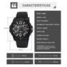 Reloj Skmei Layer Hombre Analógico Digital Luz LED Cronometro 2487