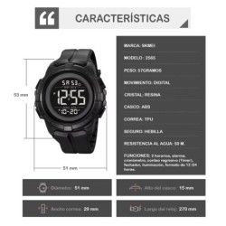 Reloj Skmei Sentinel Hombre Digital Deportivo Alarma Zona Dual 2565