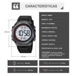 Reloj Skmei Iron Hombre Digital Dual Deportivo Multifunción 2513
