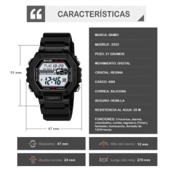 Reloj Skmei Pulse Hombre Digital Deportivo Dual Multifunción 2523