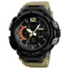 Reloj SKMEI COMBAT 1343 Fechador 3 Horarios Timer Waterproof - Caqui