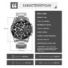 Reloj Skmei Titán Hombre Analógico Digital Deportivo Acero 2593