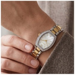 Reloj Mujer CARAVELLE BULOVA Analógico Nácar Piedras Bicolor 45L168