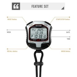 Cronómetro Skmei Digital Timer 100 Memorias Rango 10 hrs Gris 2345