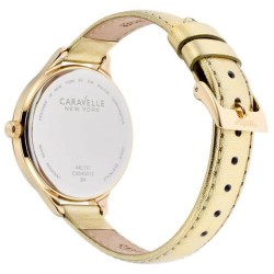 Reloj Caravelle New York 44L131 Mujer Piel Bisel Decorado - Oro Rosa