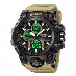 Reloj Skmei Proteus Hombre Analógico Digital Multifunción Caqui 2625