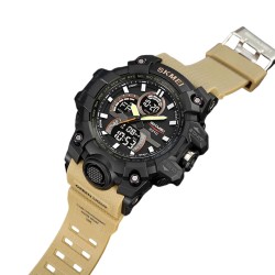 Reloj Skmei Proteus Hombre Analógico Digital Multifunción Caqui 2625