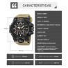 Reloj Skmei Proteus Hombre Analógico Digital Multifunción Caqui 2625