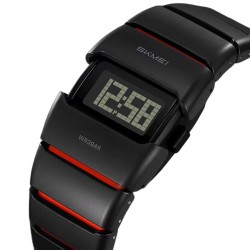 Reloj Skmei Droid Hombre Digital Futurista Moderno Led Negro Rojo 2722