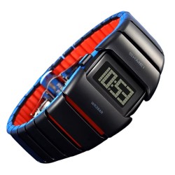 Reloj Skmei Droid Hombre Digital Futurista Moderno Led Negro Rojo 2722