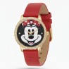 Reloj Disney Minnie Mouse 100 Años Analógico Cuarzo Mujer Rojo