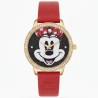 Reloj Disney Minnie Mouse 100 Años Analógico Cuarzo Mujer Rojo
