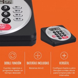 Temporizador Digital Marathon Grado Comercial 100 Horas Negro