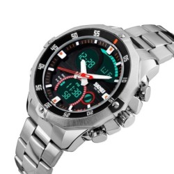 Reloj SKMEI Cirrus 1146 Japan Sistema Dual Multifunción Acero - Negro